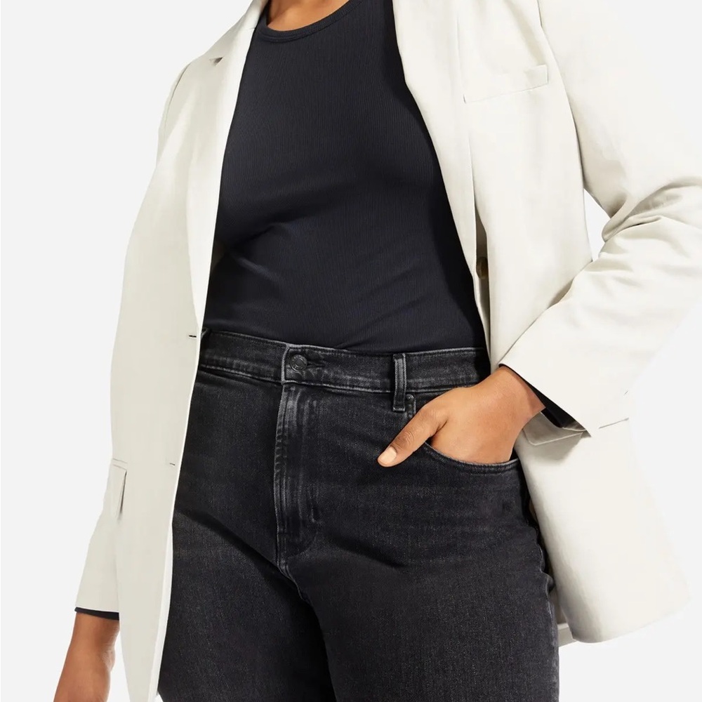 Everlane Cotton-Linen Blazer in Sandstone